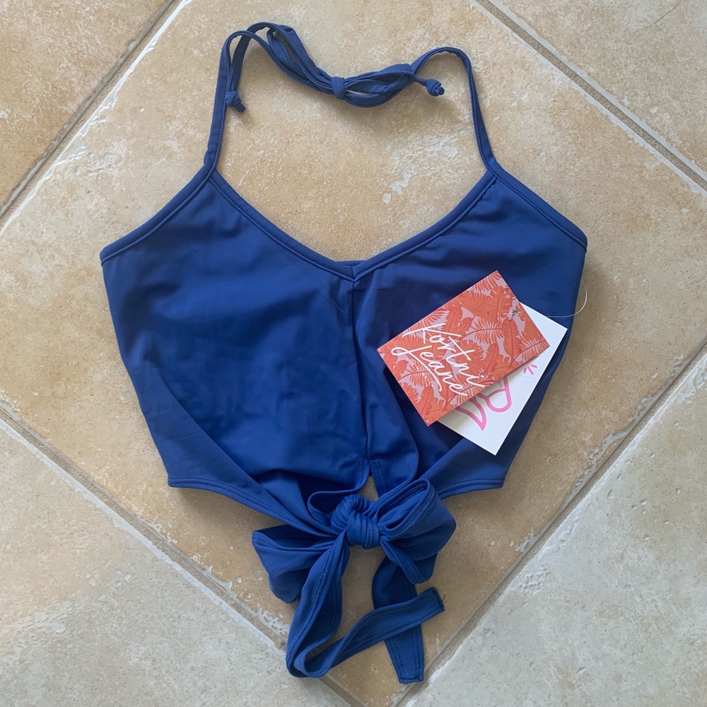 Kortni Jean Tied Up Top in Forever Blue